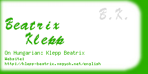 beatrix klepp business card